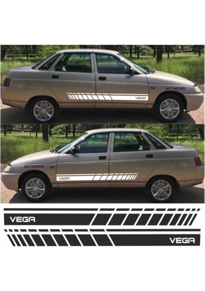 Lada Vega Için Özel Yeni Uyumlu Aksesuar Oto Yan Şerit Özel Yeni Sticker indirimleri