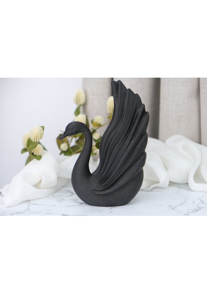 Siyah Kuğu Heykeli - Dekoratif Obje Biblo modelleri