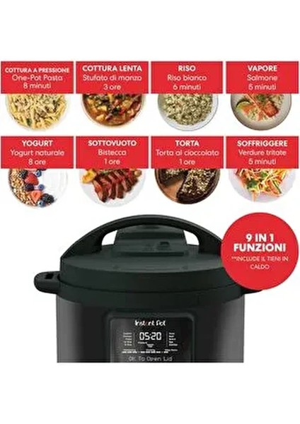 Duo Plus, Whisper Quiet/sessiz Çoklu Pişirici, 5,7 Litre, Yoğurt Hazırlama, Kek, Pirinç