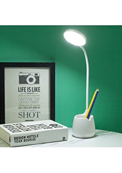 44 Kalemlikli Ders Çalışma Masa Aydınlatması MOL1916 Beyaz Renk Değiştirme Kablosuz -Şarj Edilebili fiyatları