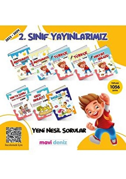 * Mavi Deniz 2. Sınıf Set 8 Kitap Ideall Set 2023-2024 Yeniiii