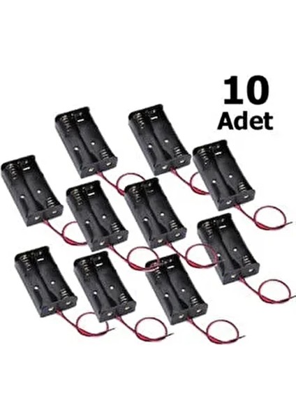 10 Adet AA Kalem Pil Yuva Kutusu Yüksek Performanslı Elektronik Projeler için Uygun