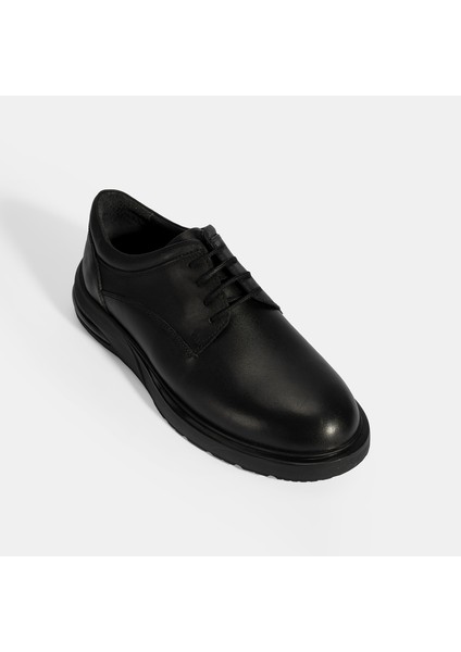 Erkek Siyah Bağcıklı Deri Günlük Ayakkabı indirimleri