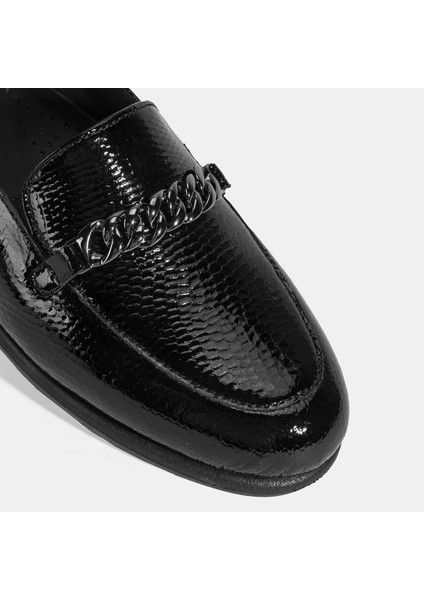 Kadın Siyah Kroko Baskılı Desacomfort Deri Ayakkabı fırsatları