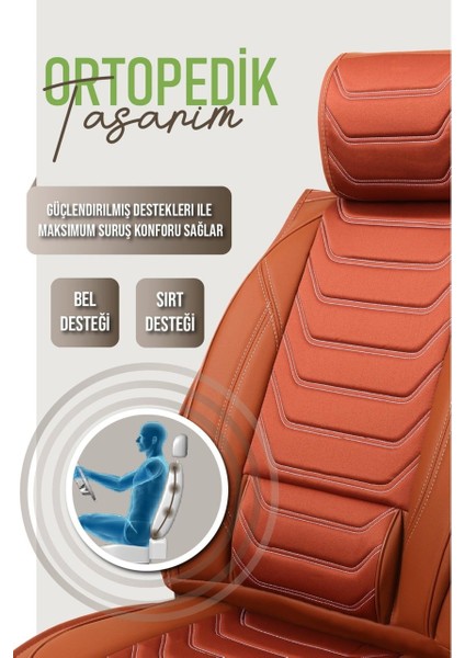 Seat Leon Fr Uyumlu Oto Koltuk Kılıfı Deri, Kumaş Elegance Tarçın fırsatları