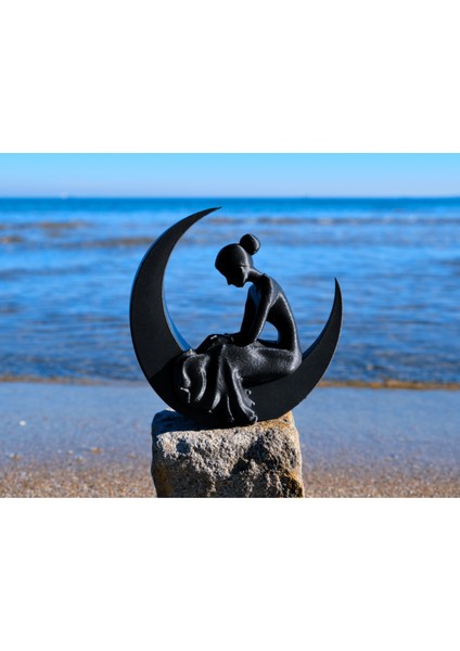 Ay Işığı Sükuneti Heykeli - Dekoratif Obje Biblo ELYA3D