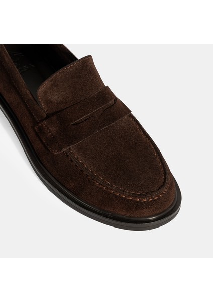 Kadın Kahve Süet Loafer