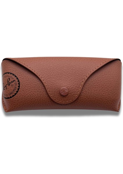 Kahverengi Gözlük Kılıfı Dayanıklı Deri Tasarım 1 Adet