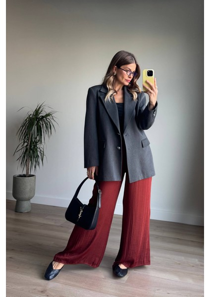 Antrasit Gümüş Düğmeli Astarlı Blazer Ceket fiyatları