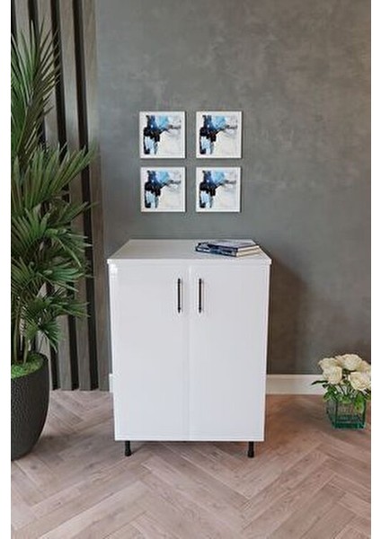 Modern Tasarımlı Beyaz Mutfak Dolabı 60x54x85 cm Çok Amaçlı Kullanım için fırsatları