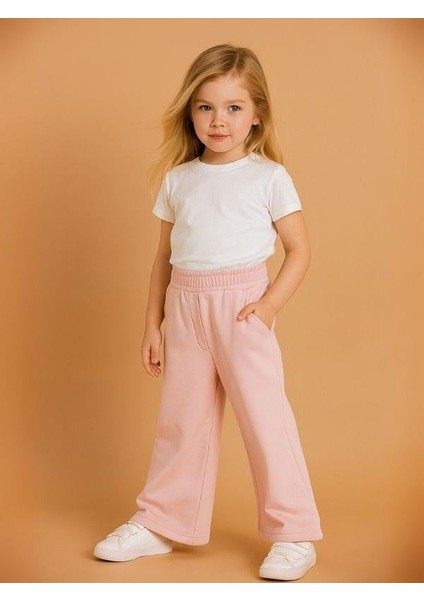 Kız Çocuk Geniş Paça Eşofman Altı