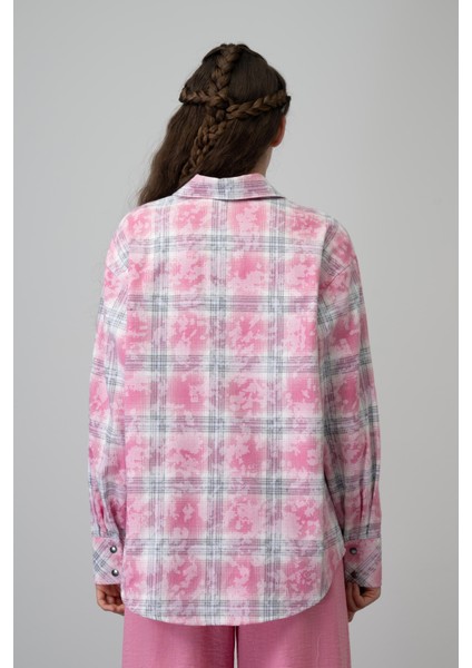 Desenli Nakışlı Gömlek - Pembe fiyatları