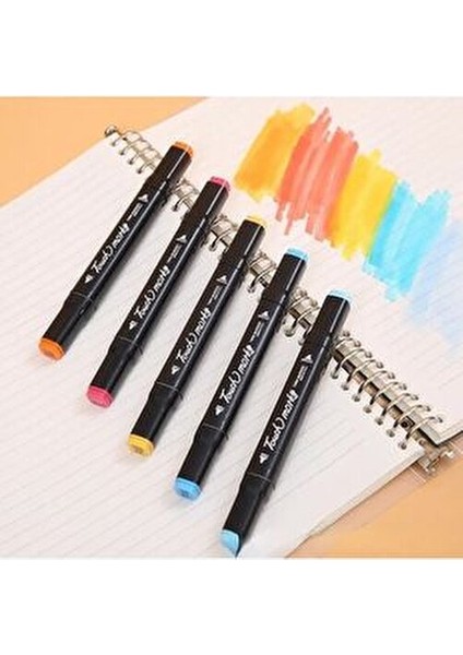 60’lı Çift Taraflı Marker Kalem Seti Çantalı modelleri