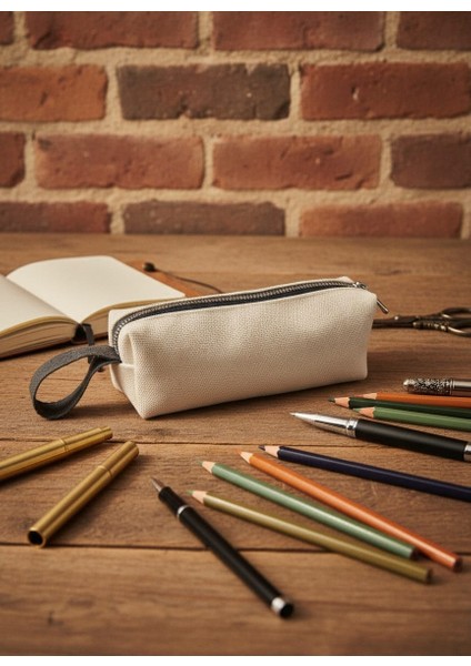 Iva Kalemlik El Yapımı Kalemlik Tek Gözlü Kalem Kutusu Kalem Çantası