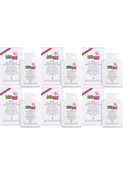 Yüz ve Vücut Temizleyici Likit 200ML (6 Lı Set)