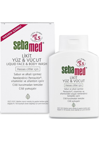 Yüz ve Vücut Temizleyici Likit 200ML (6 Lı Set) fiyatları