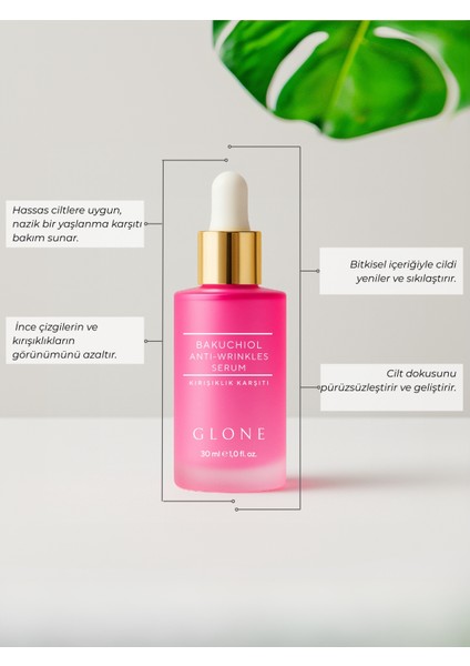 Bakuchiol Kırışıklık Karşıtı Yüz Serumu | 30ml | Doğal Retinol Alternatifi, Doğal ve Sıkı Bir Cilt İçin indirimleri