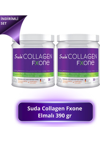 Collagen Fxone Apple 390 gr - Elmalı - 2 Set