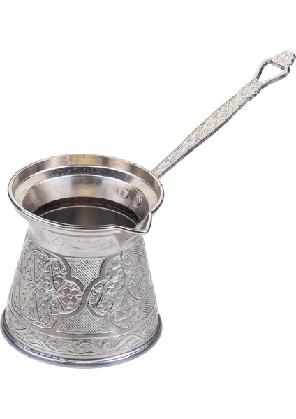 Cezpot Klasik 3 Kişilik Döküm Cezve Indüksiyon (Mıknatıslı) Ocaklara Uyumlu Gümüş modelleri