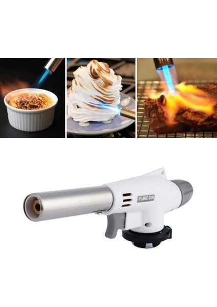 1300°C Çok Amaçlı Gaz Torch Çakmak - Mutfak, Mangal, Lehimleme Pürmüz Alev Tabancası (5224)