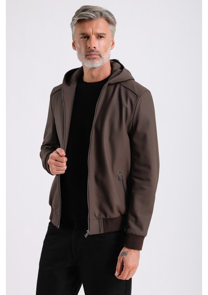 Arda Erkek Kapüşonlu Deri Mont fiyatları