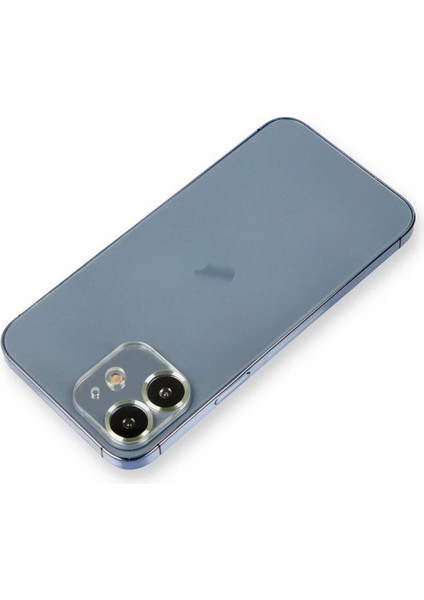 Bfs iPhone 12 Metal Kamera Lens Koruma Cam - Açık Yeşil