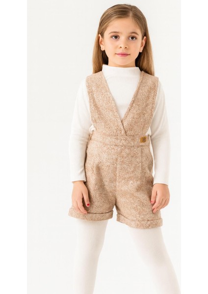 Kız Çocuk Salopet Takım Külotlu Çoraplı | 3'lü Kombin 1552 V