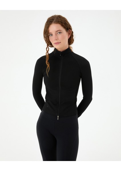 Siyah Dar Fit Spor Üst