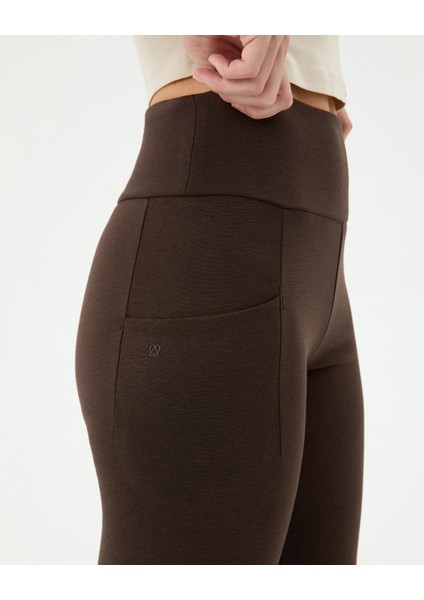 Kahverengi Cepli Flare Pantolon modelleri