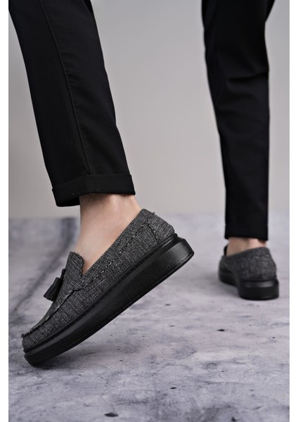 ET154 Blaze Bağcıksız Püsküllü Keten Erkek Günlük Spor Klasik Ayakkabı St - Gri fiyatları