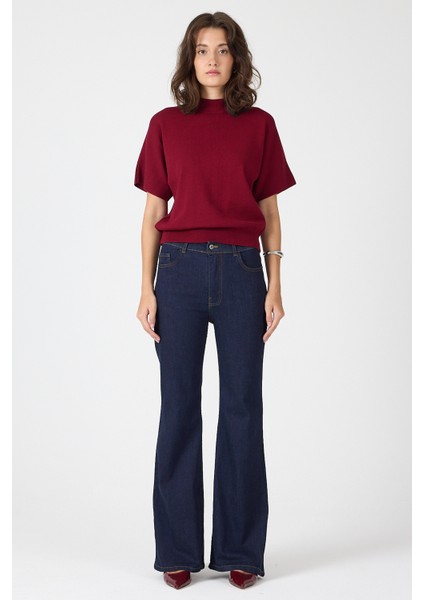 Laci Yüksek Bel Flare Kesim Kadın Jean Pantolon 12036 modelleri