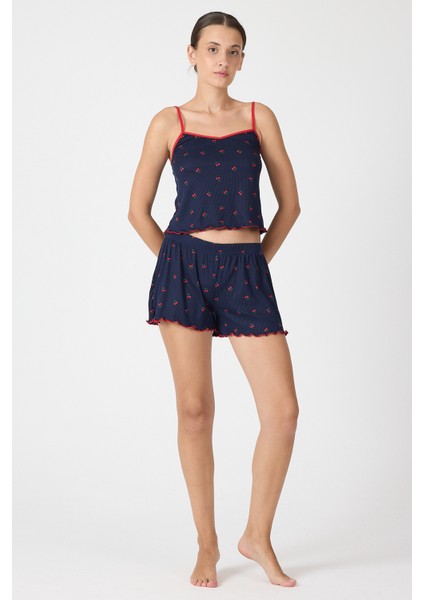 Laci Kiraz Desenli Kadın Pijama Takımı 3415 fiyatları