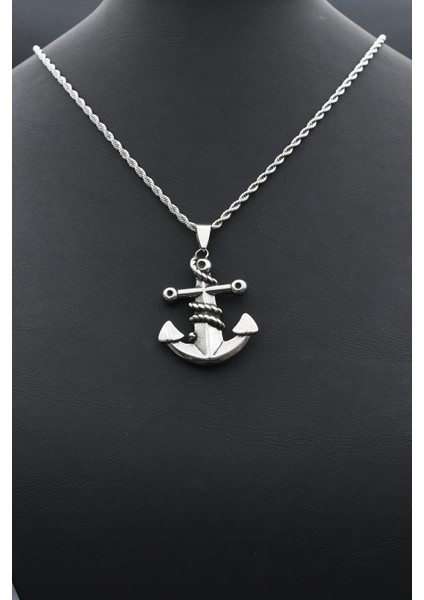 Çapa Dümen Figürlü Kolye Paslanmaz Çelik Zincir 902290 fırsatları