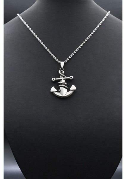 Çapa Dümen Figürlü Kolye Paslanmaz Çelik Zincir 902290 indirimleri