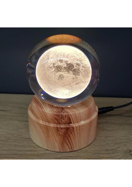 Dolunay Tasarımlı Dönen Cam Küre