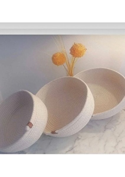 Hasır Sepet Seti 3'lü Çok Amaçlı Mutfak ve Banyo Organizeri Şık Tasarım fiyatları