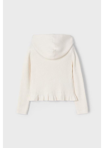 Kapşonlu Kız Hırka - Krem modelleri