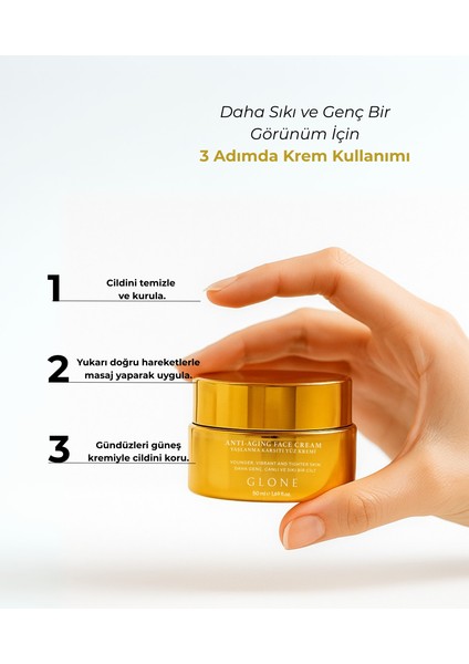 Yaşlanma Karşıtı Kolajen Krem | 50ml | Somon DNA & Niasinamid | Sıkılaştırıcı, Leke Karşıtı ve Yoğun Nemlendirici modelleri