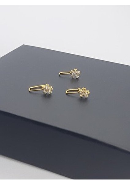 925 Ayar Gümüş (3 Adet) Altın Kaplama Zirkon Taşlı (Deliksiz) ''yıldız'' Hızma(En:4mm Boy 4mm) fiyatları