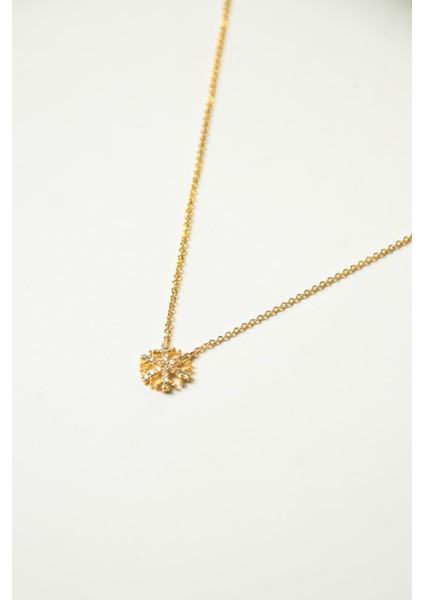 Gold Kar Tanesi Zirkon Taşlı Kolye modelleri