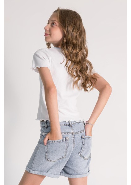 Dmb Kız Kot Şort - Mavi fırsatları