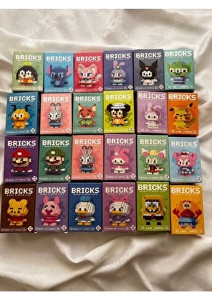 Bricks Mini Blok Yapı Taşı Yapboz Figür (Rastgele 1 Model Gönderilir)