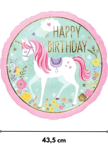 Pembe Unicorn Temalı Parti Balonu modelleri