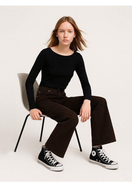 Ltb Tadomo Kadın Oval Yaka Uzun Kollu T-Shirt