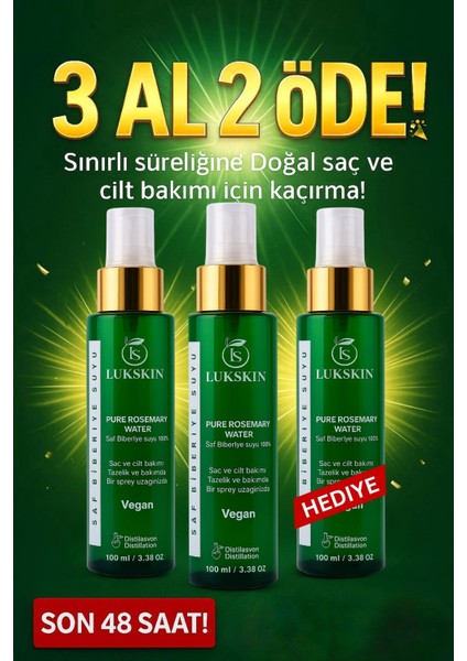 Biberiye Suyu Dökülme Karşıtı ve Saç Uzamasını Destekleyici ,saç Toniği %100 Doğal ve Saf 100 ml