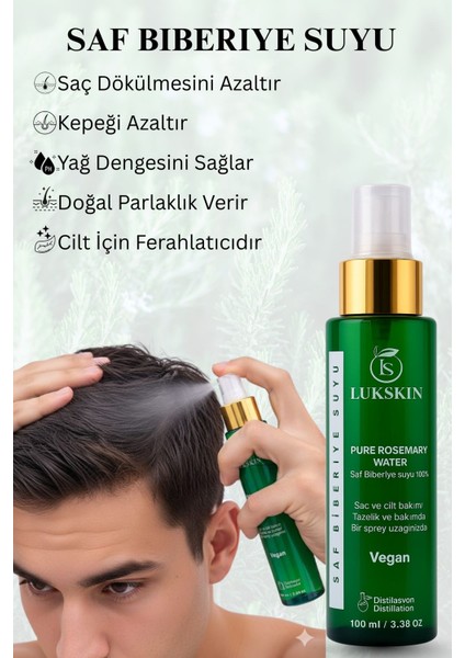 Biberiye Suyu Dökülme Karşıtı ve Saç Uzamasını Destekleyici ,saç Toniği %100 Doğal ve Saf 100 ml fırsatları