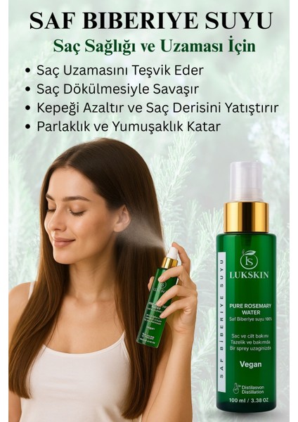 Biberiye Suyu Dökülme Karşıtı ve Saç Uzamasını Destekleyici ,saç Toniği %100 Doğal ve Saf 100 ml indirimleri