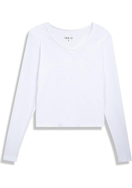 Ltb Pamara Kadın V Yaka Uzun Kollu T-Shirt fiyatları