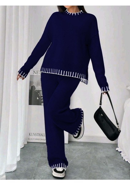 Yırtmaçlı Kazak Pantolon Alt-Üst Takım