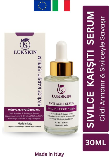Akne ve Karşıtı Serum - Akne Kurutucu - Siyah Nokta Leke Iz Akne Komedon Karşıtı